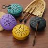 Steel Tongue Drum for Kids 3 Inches 6 Notes Mini Rain Drums Outside Rain Music Maker with Mallets And Music Book for Garden Camping Meditation Yoga