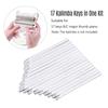 LINGTING 17  Keys Thumb Piano Keys Replacement Kit Manganese Steel with Stickers for 17 Key B/C Major
