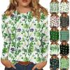 Рубашки с длинным рукавом для женщин Милые принты Футболки Блузки Повседневные Большие размеры Базовые топы Пуловеры Рождественские