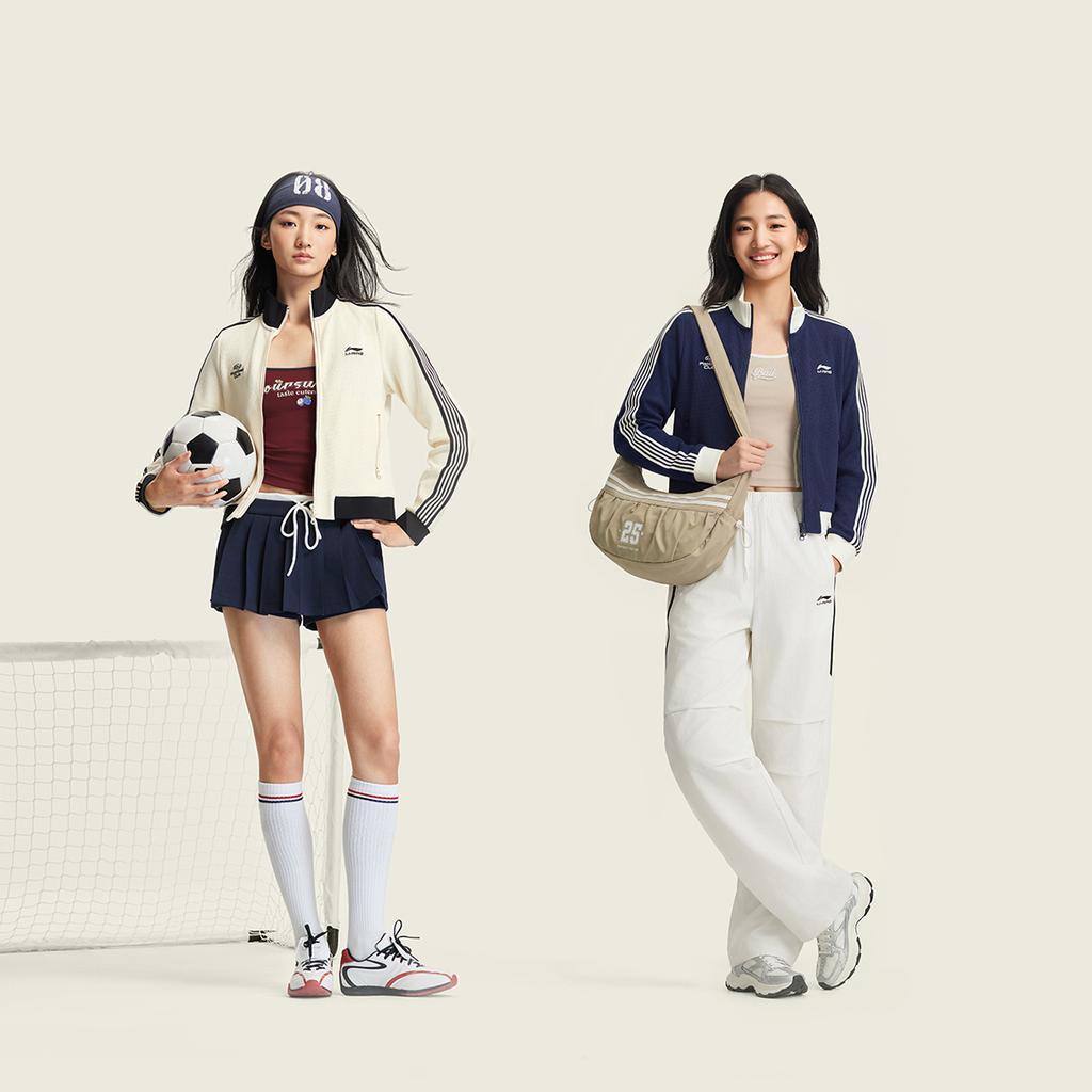 Женская куртка Li Ning с цветными блоками и вышитыми буквами AWDW956-3