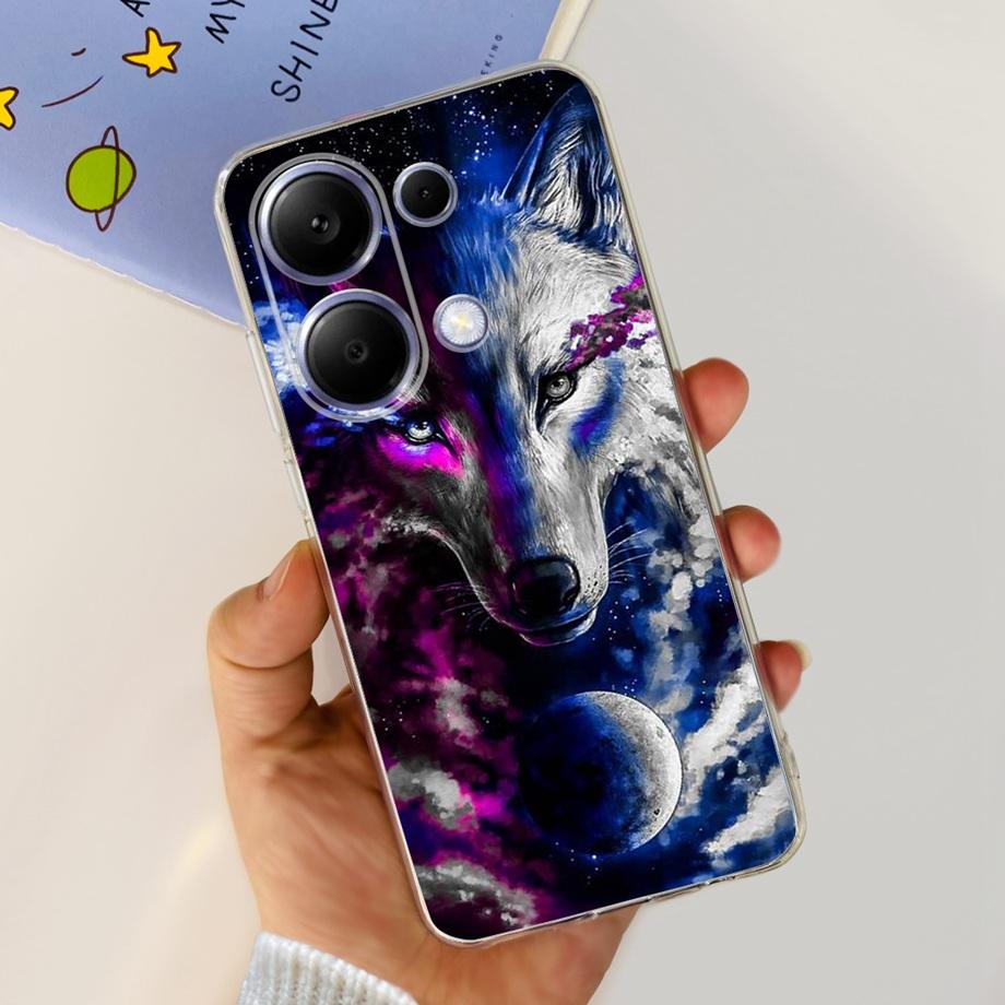 Для Xiaomi Redmi Note 13 Pro 4G / 5G Задняя крышка МЯГКИЙ Тонкий ТПУ Силикон Цветок Бабочка Цветной Бампер Funda Для Note13 Pro Capa