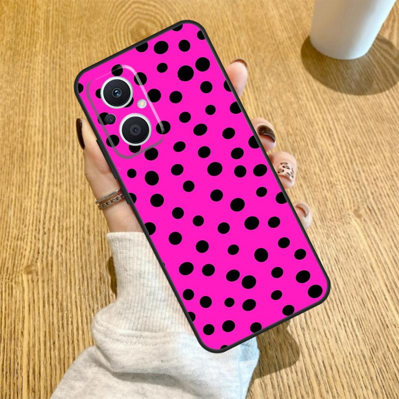 Чехол Funda с узором в горошек для OPPO Reno 12F 11F 13F 14F 8T 8 Lite 10 11 12 13 14 OPPO Find X8 X6 X5 X9 Pro