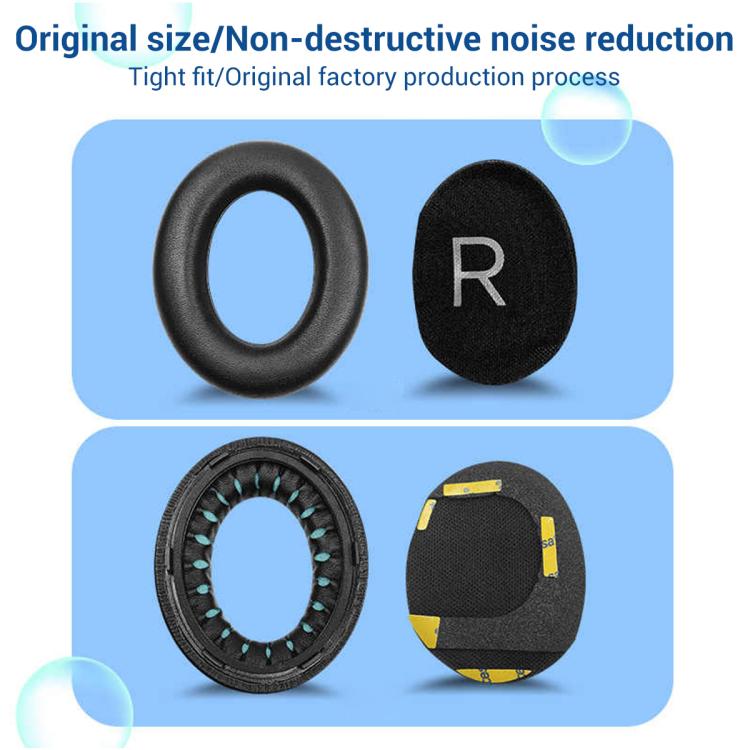 XDcase 1 Pair Protein Leather Replacement Headset Ear Pads, Soft Foam Ear Cushion Covers with Disassembly Prying Tool for Over-Ear Headphones