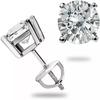 1 CT Moissanite Stud Earrings In 14K White Gold Round Cut Female's Jewelry for Everyday Wear or Special Occasions