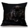 Cute Pug Pet Dog Pattern Car Decorative Throw Pillow Case German Hound Print Cotton Linen Sofa Chair Cushion Cover Cojines