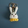 Cartoon Animal Doll Series Crochet Keychain Knitted Rabbit Keychain Cute Bear Keyring For Bag Pendant Custom Accessory