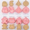 8Pcs/Set Christmas Cookie Cutters Stamp Santa Snowflake Gingerbread Man Biscuit Embosser Mold New Year Party Decor Baking Tools