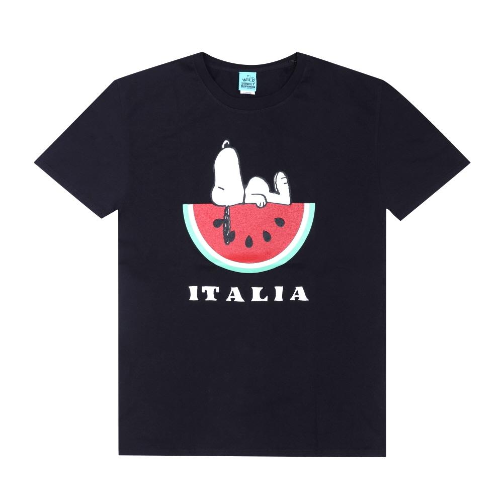 Дикий осел Унисекс Футболка Snoopy T iTalia Черная