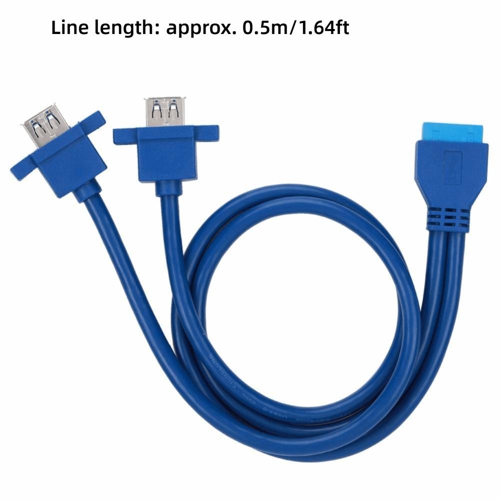 Кабель-адаптер 5 Гбит/с USB 3.0 19-контактный на 2 AF, для крепления на панель/материнскую плату, передняя панель