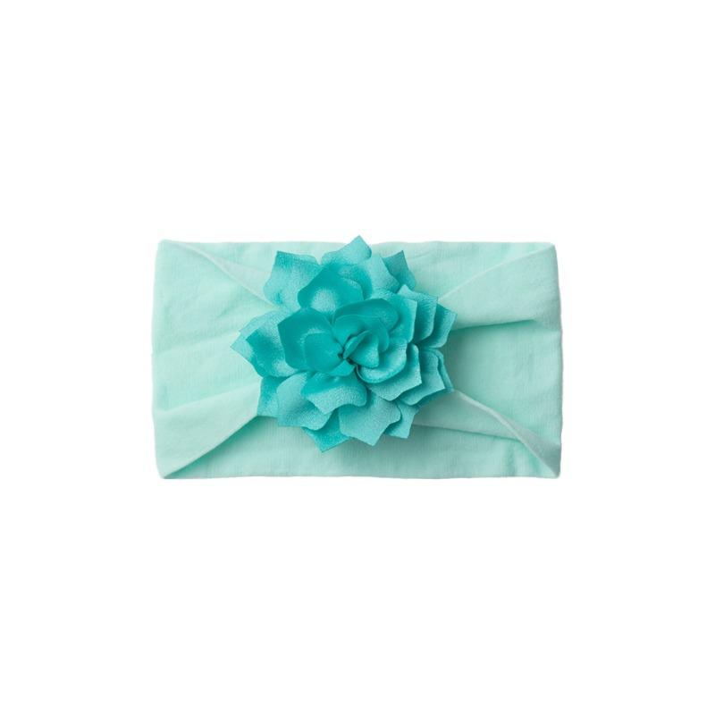 New flower soft baby headscarf, cute and comfortable solid color baby fontanelle headband, children's accessories