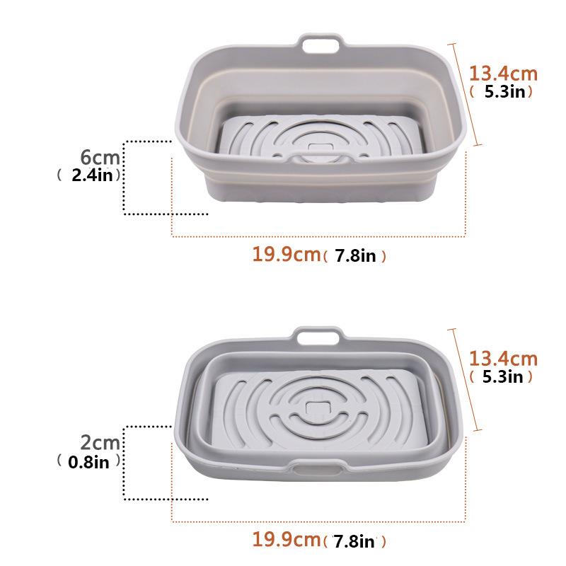 Складной силиконовый противень для фритюрницы Противень для выпечки для микроволновой печи Многоразовый коврик для жареной курицы Подставка для кастрюли для барбекю Противень для выпечки