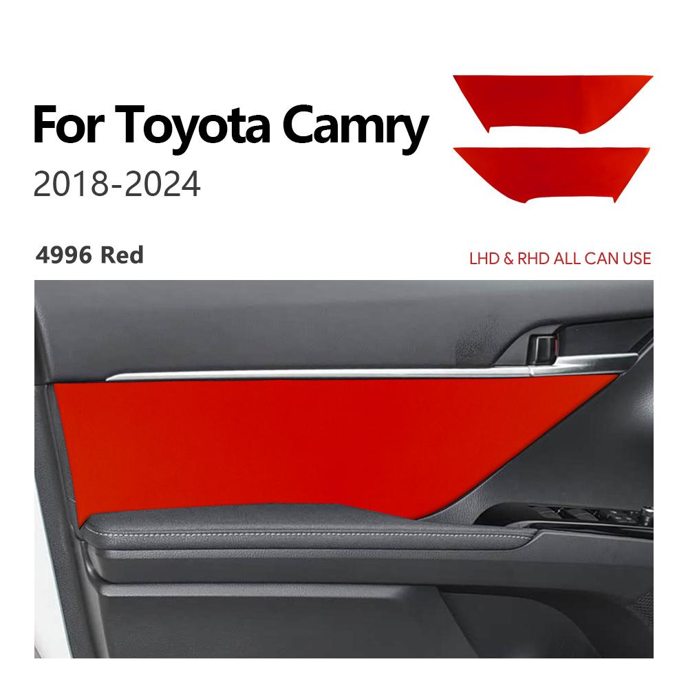 Верхняя отделка из замши LHD RHD Наклейка для Toyota Camry XV70 2018 2019 2020 2021 2022 2023 2024 Передняя панель двери Внутренние аксессуары