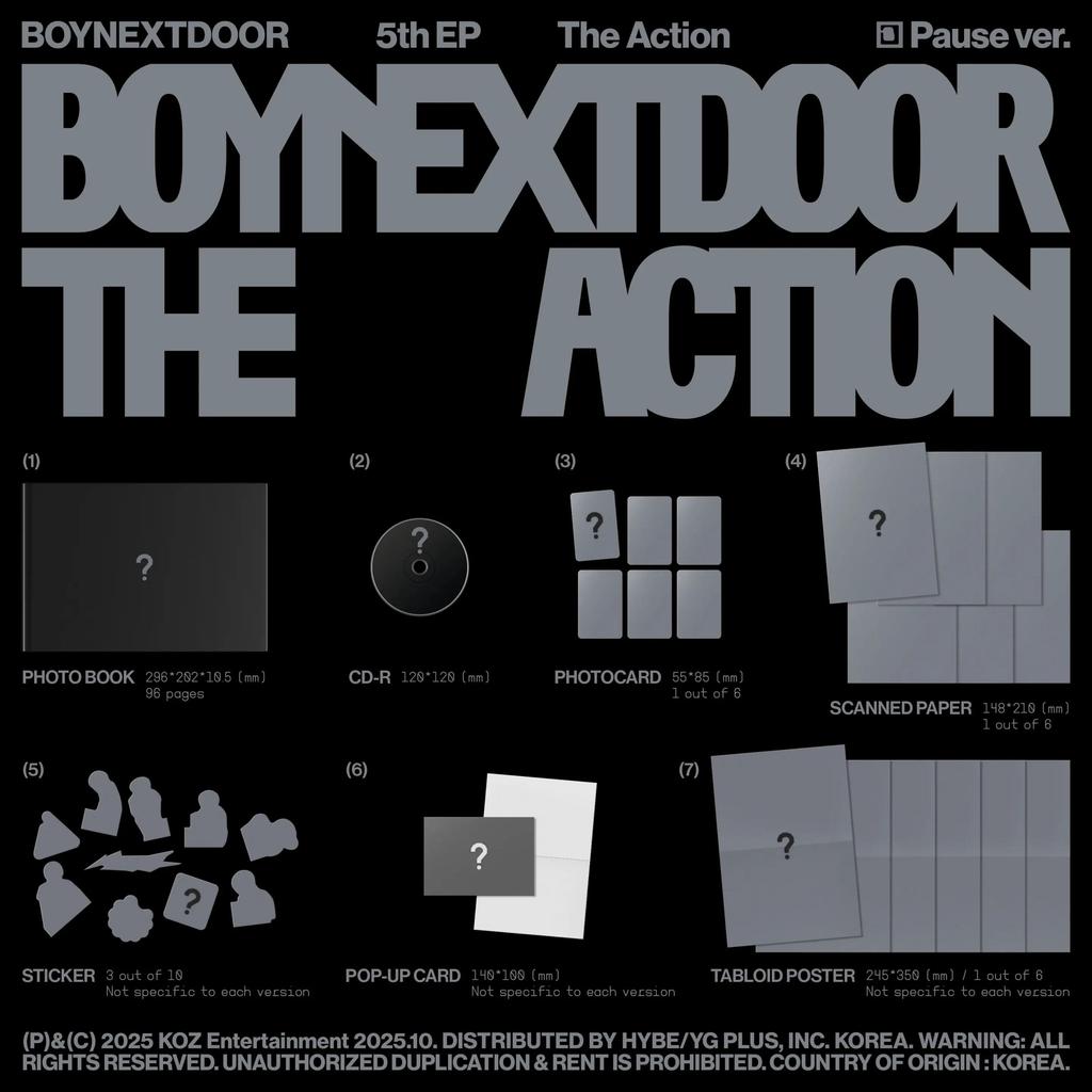 (ПРЕДВАРИТЕЛЬНЫЙ ЗАКАЗ)BOYNEXTDOOR - [The Action] 5-й EP-альбом