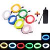 1m 3m 5m Glow EL Wire LED Neon Light Flexible 3V AA Battery Powered LED Rope Tube Sewable Tagled Lamp Clothing Dance Car