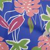 Хлопковая гибкая синяя ткань с абстрактным тропическим цветочным принтом, ткань с принтом, по ярдам, 40 дюймов
