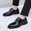 Spring New Dress Leather Shoes Soft Leather Business Casual Men's British Style Korean Version Pointed Work Banquet Wedding Shoes