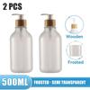 500ml Soap Dispenser Refillable Plastic Shoulder Bottle with Lotion Pump Shampoo Shower Gel Bottles Refillable Lotion Liquid