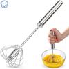 Semi Automatic Egg Beater 304 Stainless Steel Egg Whisk Manual Hand Mixer Self Turning Egg Stirrer Kitchen Accessories Egg Tools