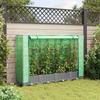 vidaXL Hochbeet mit Gewächshaus-Aufsatz Rattan-Optik 160x40x123 cm
