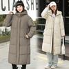 Women's Cotton-padded Clothes Winter Medium and Long Models Over the Knee 2025 New Korean Version of Student Cotton-padded Jackets Loose Hooded