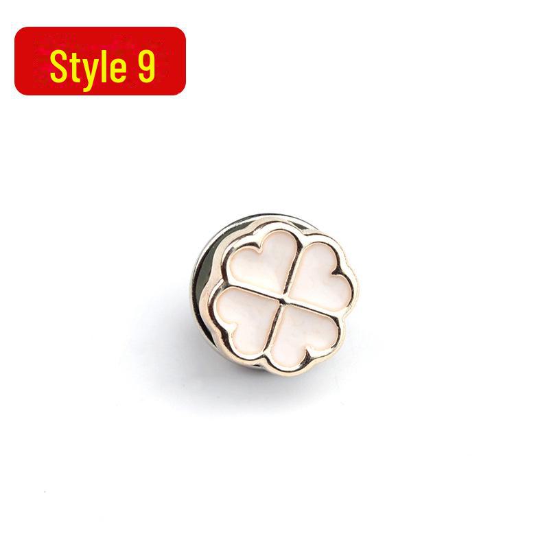 Anti-Exposure, Concealed, Removable and Sew-Free Pearl Shirt Brooch Buttons