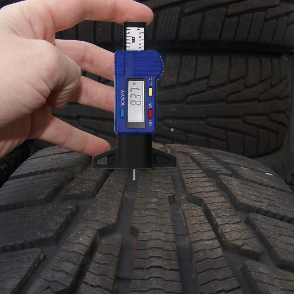 Digital Tread Depth Gauge Battery Operated Digital Tyre Depth Gauge 25mm Thickness Gauge High Precision Measuring Depth Caliper