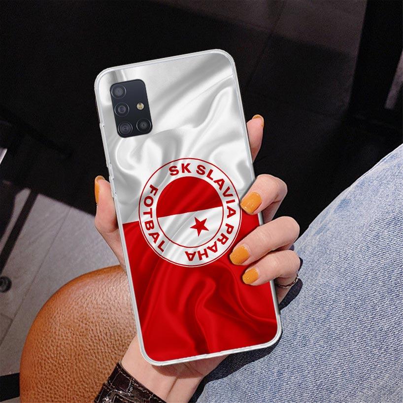 Sk Slavia Praha Czech Republic Phone Case For Samsung Galaxy A52 A32 A22 A12 A51 A31 A50S A30S A20S A10S Note 20 Ultra 10 Plus S