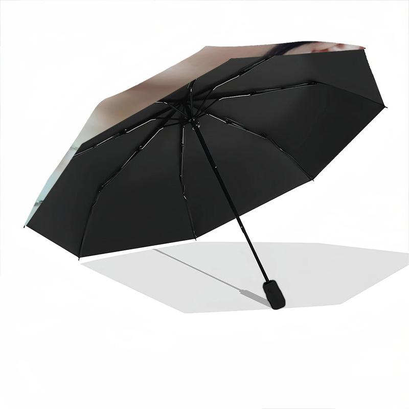 1 PC Automatic Folding Umbrella - Cha Eunwoo Pattern Portable Foldable Design With 8 Ribs Christmas Birthday Gifts