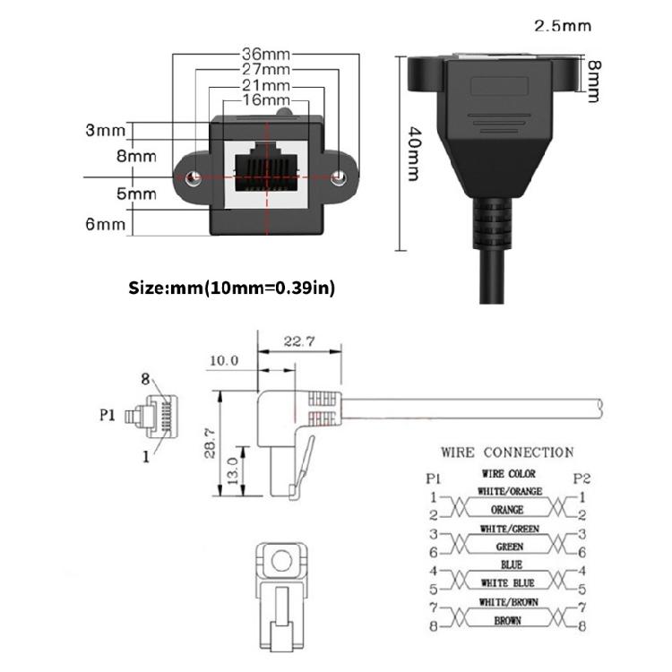 Shielded Cat6 RJ45 Cable Extender Flexible Angle Adapter FTP Connectors for Cat5e Cat5 Networks