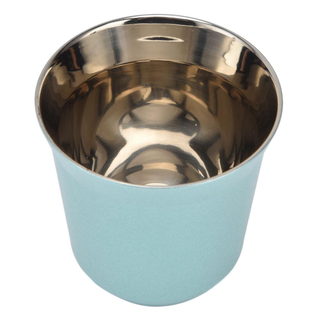 Stainless Steel Coffee Cup Double Layer Heat Insulation Beer Mug Green Water Cup for Kitchen80ml