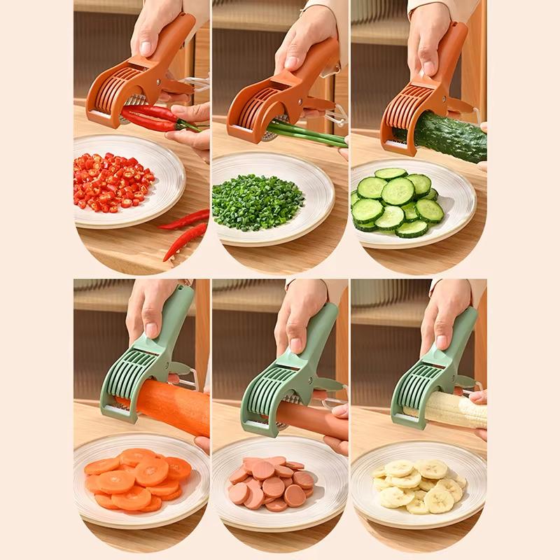 Salad Cutter Chopper Portable Manual Fruit Slicer Creative Vegetable Slicer Kitchen Gadgets Chopping Tool Press Banana Slicer