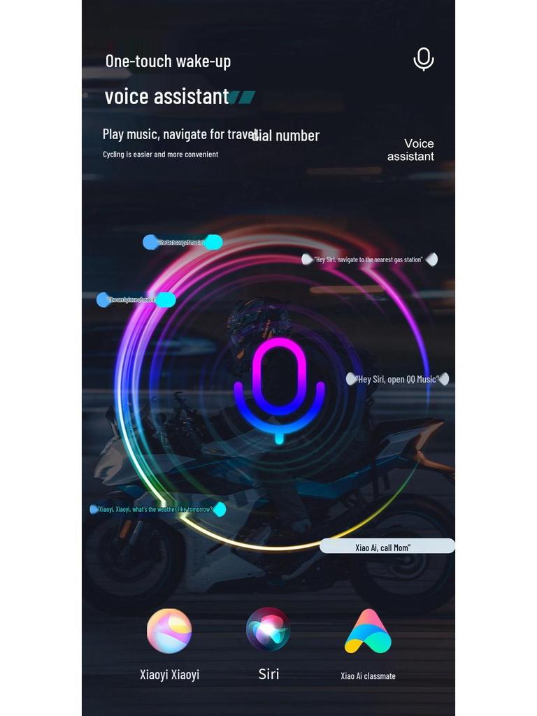 Умная водонепроницаемая Bluetooth-гарнитура для шлема: Меняющий цвет, Антифриз, Долгое время работы от батареи, Тяжелый бас