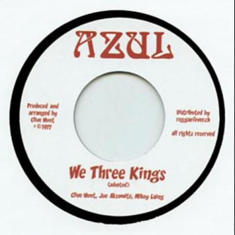 Пластинка 7 дюймов JOE AXUMITE - We Three Kings / Dub RF027 Azul 1977 Европа Регги, Ска и Даб