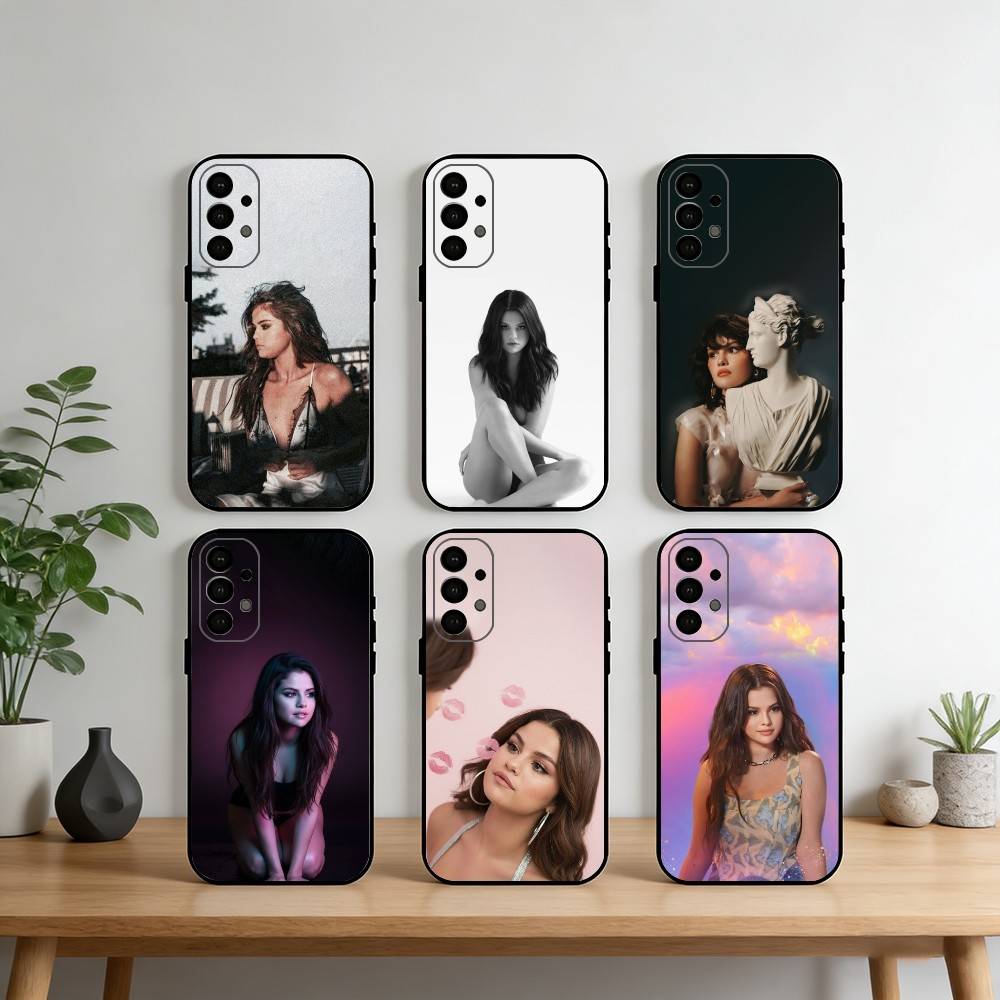 Чехол для телефона Singer S-Selena Gomez для Samsung S25, S24, S21, S22, S23, S30, Ultra, S20, Plus, Fe, Note, 10, 9, 5G Черный