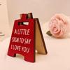 Mini Wooden I Love You Sign Decoration Wedding Gift 2.2x2.7inch for Men Women Red Desktop Ornament