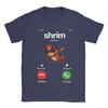 Уникальный смешной мем про зов креветки Shrim Is Calling с ошибкой в написании Подарки Футболки для мужчин С круглым вырезом Футболка из чистого хлопка Футболки Одежда для вечеринки