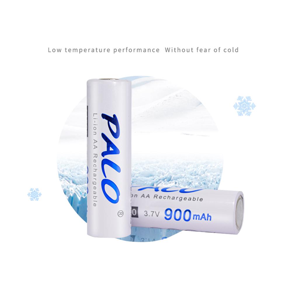 PALO 14500 900 мАч 3,7 В литий-ионные аккумуляторные батареи Литиевая батарея типа АА для светодиодных фонариков, налобных фонарей, мыши