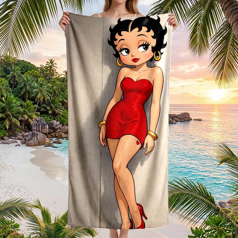 Large Beach Towel Quick Dry Absorbent Towel For Beach IndoorBetty Boop