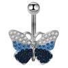 Подвеска в виде бабочки, кольцо для пупка из нержавеющей стали, легкое, роскошное, для женщин, пирсинг тела, ювелирные изделия
