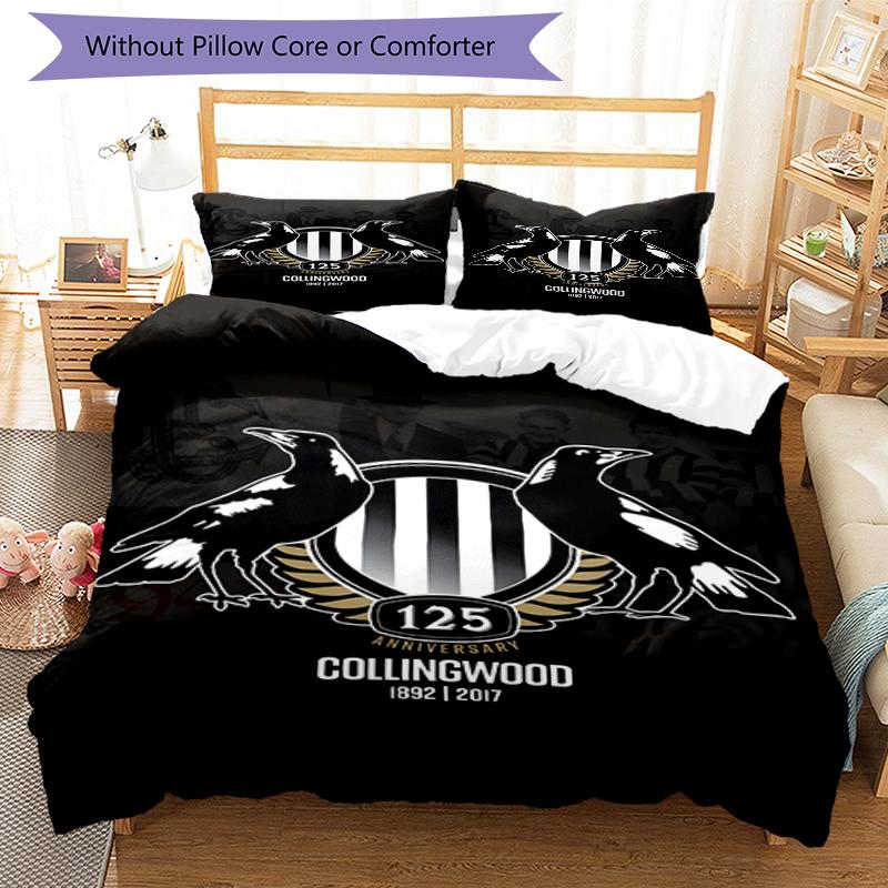 3pcs Football Team (47) Design Cover Set - HD Printed Bedding with 1 Cover and 2 Pillowcases - Perfect for Home and Dorm Decor