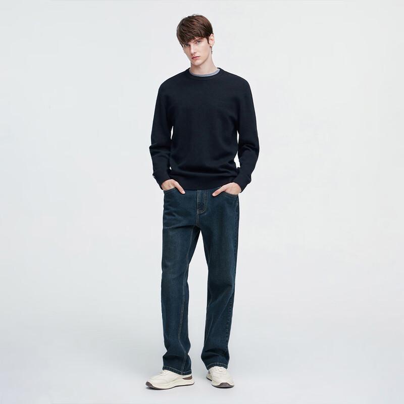 GIOVANNI VALENTINO Мужские осенне-зимние повседневные джинсы прямого кроя из матового денима