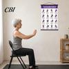 Indoor Exercise Poster Tai Chi Training Hanging Scroll Poster, Sitting/Walking Movements Guide, Large Size Practice Tool High Definition Wall