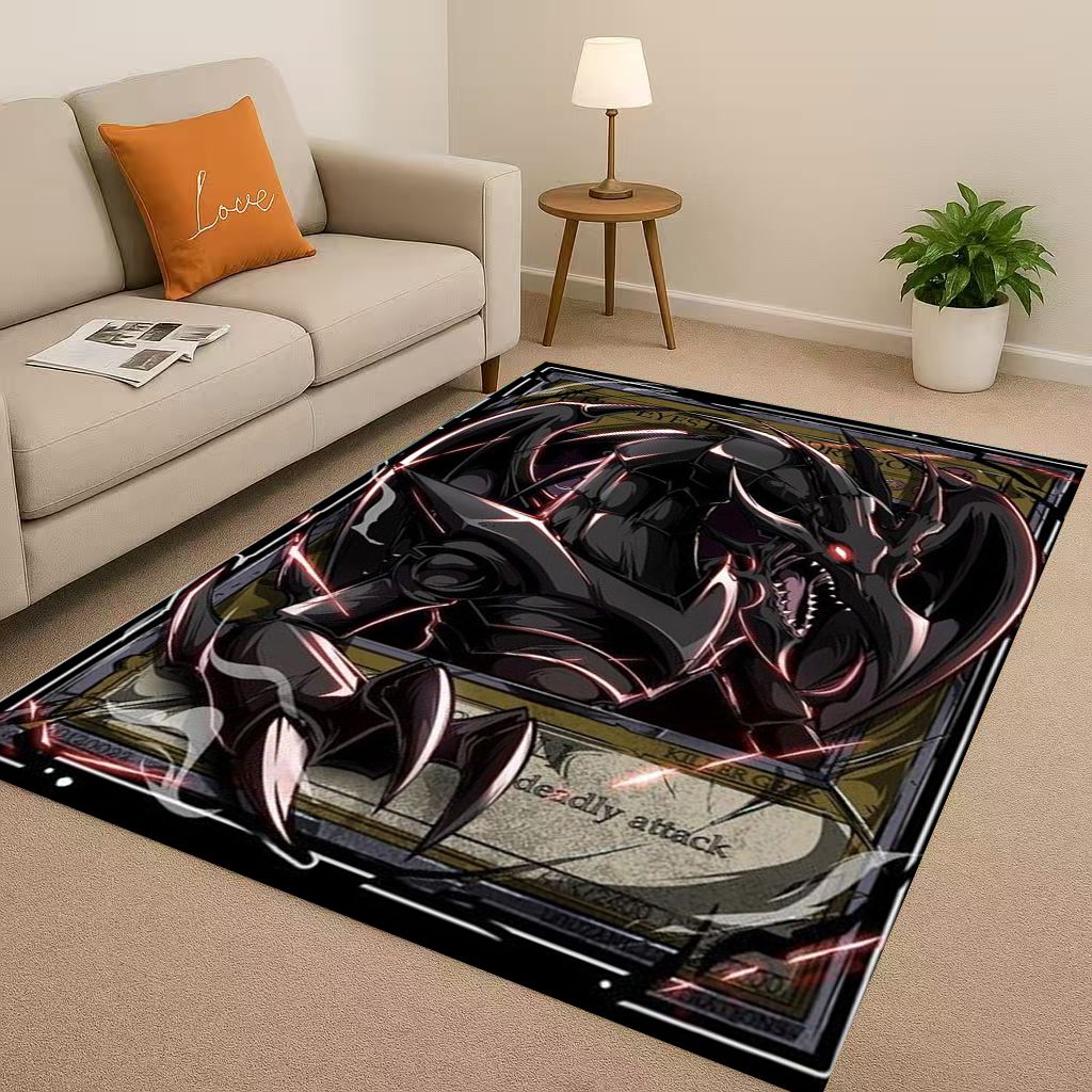 Slifer The Sky Dragon Yu-Gi-Oh MONSTER Cartoon Living Room Non-Slip Area Rug Carpet for Bedroom Sofa,Easy Clean Home Doormat