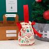 Canvas Candy Packaging Bag Large Capacity Drawstring Pocket High Quality Candy Handbag  Christmas