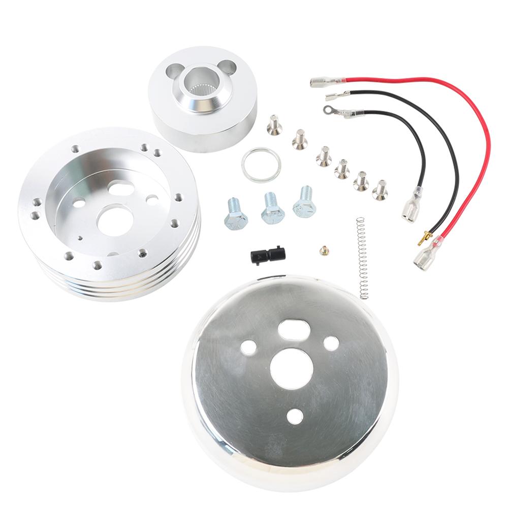 5 & 6 Hole Polished Steering Wheel Hub Adapter for Chevy GM Flaming River Ididit