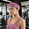 Широкая спортивная повязка на голову для улицы Мужская Женская Для спортзала Бега Йоги Повязки на голову Повязка от пота Эластичная Растягивающаяся Для велоспорта Бадминтона Тенниса Повязка на голову