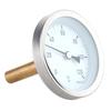 63mm Horizontal Dial Thermometer Aluminum Temperature Gauge 0-120 Degrees C