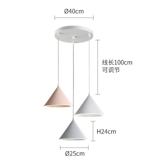 Современный светодиодный подвесной светильник с алюминиевым абажуром для столовой, кафе, бара, ресторана, скандинавский конусный подвесной светильник Lampadario