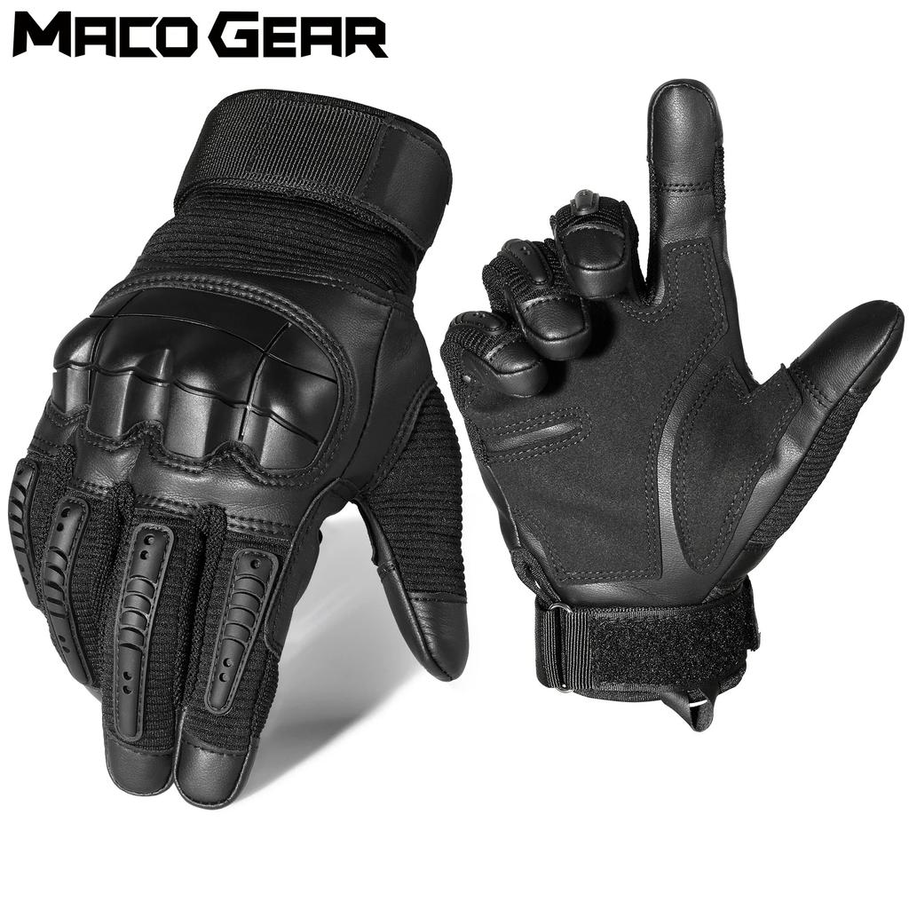 Gloves Touch Screen PU Leather Outdoor Cycling Sport Hiking Camping Hunting Shooting Bicycle Motorcycle Protective Gear