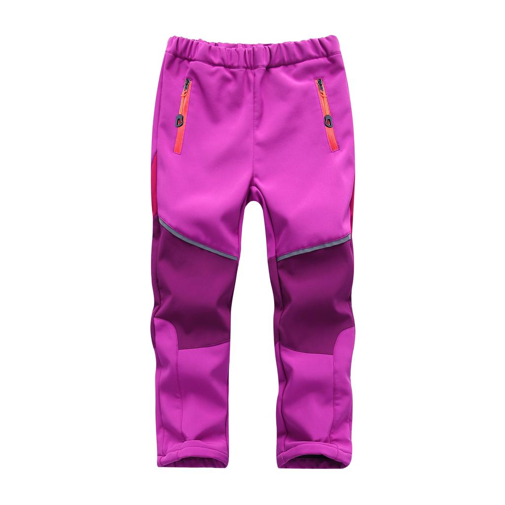 New Arrival Kids' Outdoor Softshell Pants Waterproof Breathable Durable Warm Climbing Trousers Spring Autumn for Boys Girls